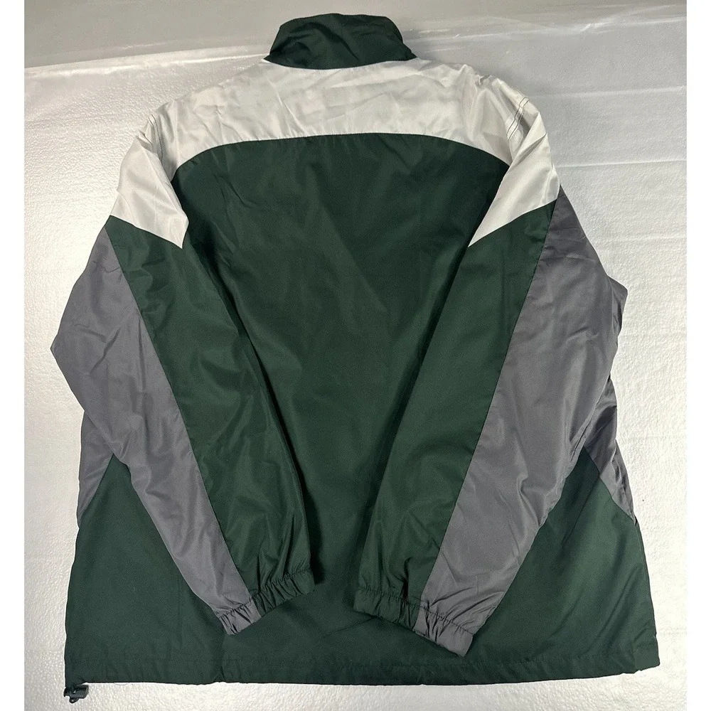 VTG Reebok Green Bay‎ Packers NFL Mens XL Windbreaker Green Lightweight NWT